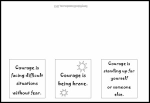 Courage Paper Folding- Freebie