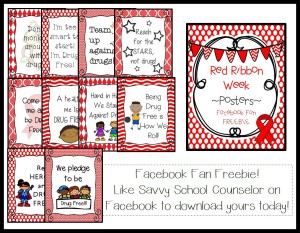 Facebook Fan Freebie- Red Ribbon Week Posters