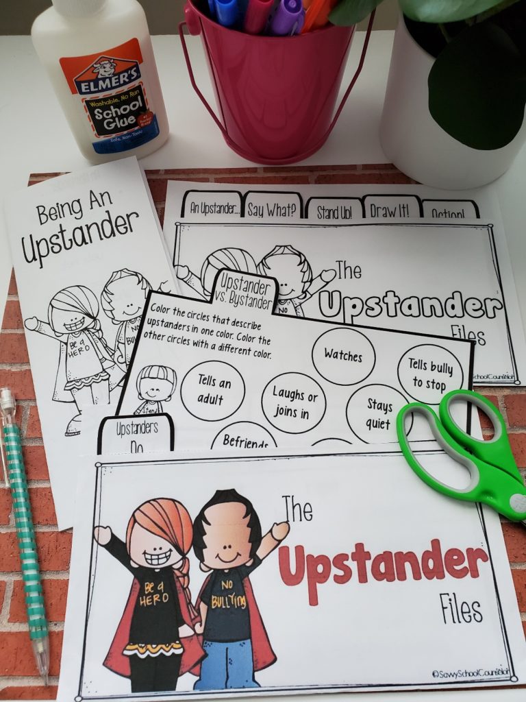 The Upstander Files - Subscriber FREEBIE - Savvy School Counselor